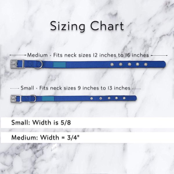 Handmade Nylon Dog Collars With Metal Buckle Customized 3 Sizes Optional