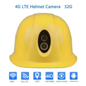 IP67 Waterproof Wearable 4G Safety Helmet Camera With 1080P Real Time Data