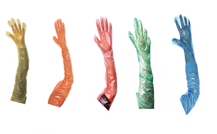 90CM LDPE Shoulder Length Veterinary Gloves For Livestock Agriculture