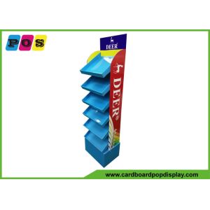 POS Retail Six Shelf Corrugated Cardboard Displays , Fully Printing Retail