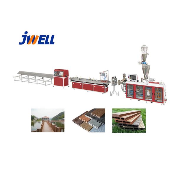 Jwell PE WPC Plastic Recycling Floor Product Many Times Using Plastic Extruder
