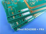 Hybrid PCB | Mixed Material 4-layer PCB Made On 20 mil RO4350B + FR4 With Blind