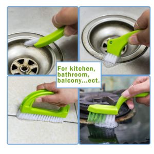 Nylon Bristles 6pcs Tile Joint Brush Set Cleaning Scrubber