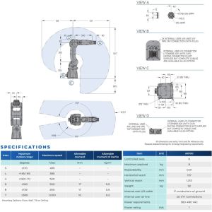 YASKAWA AR700 Robotic Welding Arm With 8KG Payload And 727mm Reach