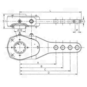 high quality 2175020600 SAF Manual Slack Adjusters Universal Trailer air brake system