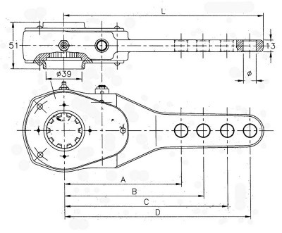 high quality 2175020600 SAF Manual Slack Adjusters Universal Trailer air brake