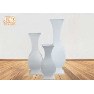Cheap Decorative Glossy White Fiberglass Centerpiece Table Vases Floor Vases for sale
