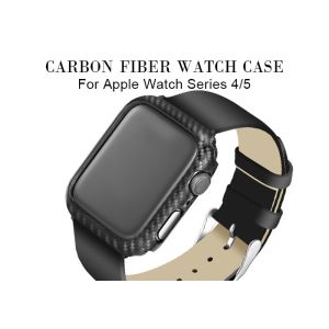 Black Color Matte Finish Carbon Aramid Fiber Apple Watch Series 4 Case