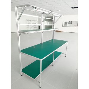 ESD Loading Aluminium Alloy Pipe Workbench Removable Custom Shelves