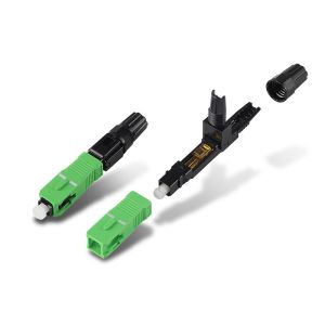 SC/APC FTTH Embedded Optical Fiber Connector Fast Quick Assembly For Drop Fiber