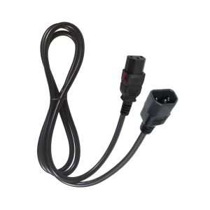 China 18 awg Computer Panel Mount Iec Cord C14 Male Plug To C13 Female Socket Power Connector on sale