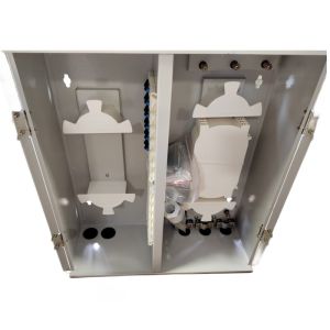 Metal Wall Mount Fiber Enclosure 72 Core With 2 Door And Dual Locks