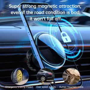 Customized Wireless Car Magsafe Charger With Crystal Ambient Light Design