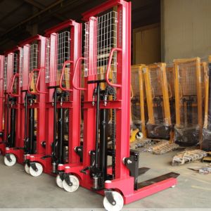Cheap Small Manual Hydraulic Fork Stacker 1 Ton 2 Tons Lifting And Transporting Truck for sale