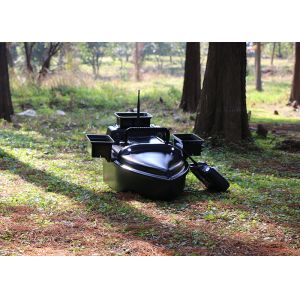 Cheap Black radio controlled bait boat ABS engineering plastic hull boat OEM / ODM for sale