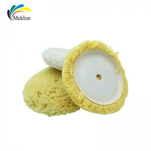 Cheap Yellow White Wool Pad For Car Polishing , Multipurpose Car Cleaning Supplies for sale
