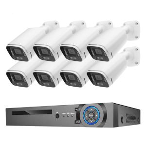 New Arrival 8 Channels outdoor Face Detection H.265 4K 8MP Wired POE IP Network cctv home security camera system