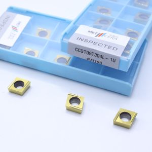 Cheap Golden HV3500 CCGT09 PVD Coated Cermet Insert Boring Insert for Low Feed Positive Insert Cutting Carbon Steel Low Alloy Steel for sale