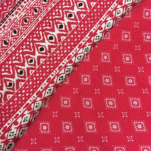 Fashion Printed Rayon Fabric 105 - 110gsm Plain Style With 54/55" Width