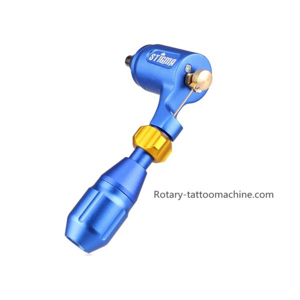 Blue Color Rotary Tattoo Machine With Grip And Needle Cartridge For Liner Shader