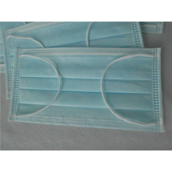 Non Woven 3 Ply Disposable Safety Mask 17.5*9.5cm Aldult Size Odourless
