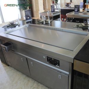 Teppanyaki Grill Table 20mm Steel Top with CE ISO Certification from China