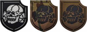 China Embroidery IR Infrared Patch Devil Girl Lady Pirate Skull Crossbones IR Reflective Patch on sale
