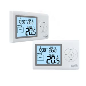 China Riseem Intelligent Electric Room 7 Days Programmable Thermostat For Heating System PC+ABS Material on sale