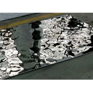 China Decoration Water Wave Stainless Steel Panel Sheet Mirror Polished SUS304 SUS316L on sale