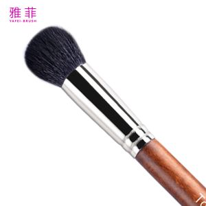 F07 Black Fluffy Dense Animal Hair Makeup Brushes With Copper Ferrule