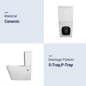 Mix Pit Spacing 180mm Two Piece WC Toilet And Wall Hung Basin Set