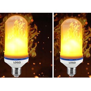 E27 E26 SMD LED Flame Electric Fire Light Bulbs Flickering Emulation Lamp
