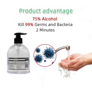 Glycerine Antiviral Hand Sanitizer Portable Waterless Instant Alcohol Hand