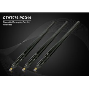 Cheap Black Disposable Microblading Manual Tattoo Pen Shading Hairstroke With Hard Blades for sale