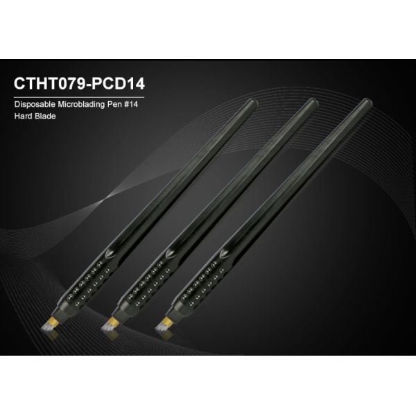 Black Disposable Microblading Manual Tattoo Pen Shading Hairstroke With Hard