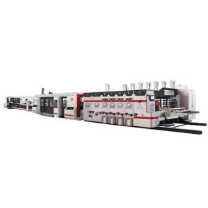 350mm Carton Forming Machine Flexo Folder Gluer 2 Color Printing Slotting Die