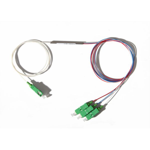 Quality SC / APC 0.9 mm Multimode Fiber Splitter 1 x 3 Port Low Excess Loss , REACH Standard wholesale