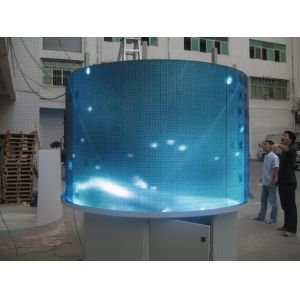 Aluminum Curved Led Display Full Color Circle Shape 8000nits Brightness