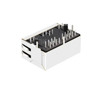 HFJ12-2450ER-L11RL Compatible LPJ26204AFNL 100 Base-T RJ45 1x2 Port Mag Jacks