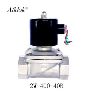 China N/C Steel 1-1/2 inch Stainless Solenoid Valve 220V AC for Water on sale