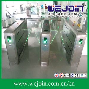 110V Intelligent Flap Barrier with 304 Stainless Steel Housing and IC Card