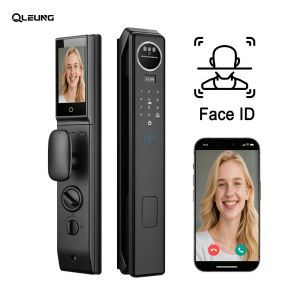 QLEUNG S959MAX Smart Door Lock with 3D Face Recognition Tuya Video Calling and 7