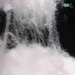 Flame Retardant Regenerated Polyester Fiber 64mm A1 White Fabric Filling