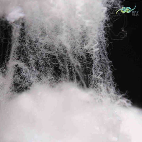 Quality Flame Retardant Regenerated Polyester Fiber 64mm A1 White Fabric Filling wholesale