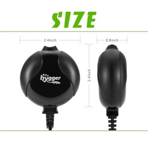 Hygger Quiet Mini Air Pump for Aquarium 1.5 Watt Oxygen Fish Air Pump for 1-15