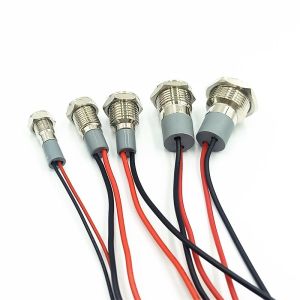 LED Indicator Light Power Signal Light Waterproof Pilot Lamp With Cable Mounting