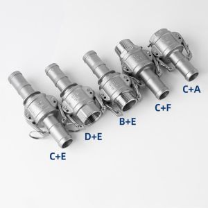 Stainless Steel 304 316 Camlock Quick Couplings Type F BSPT NPT Threaded for