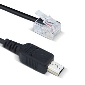 Custom Assembly Mini B 5p USB to RJ9 RJ11 Cable
