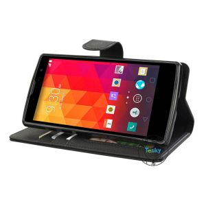 Cheap protective pu leather folio case for LG Magne with magnetic stand function for sale