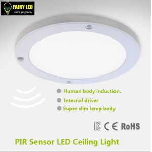PIR Motion Sensor LED Ceiling Light 18W Surface Mounted